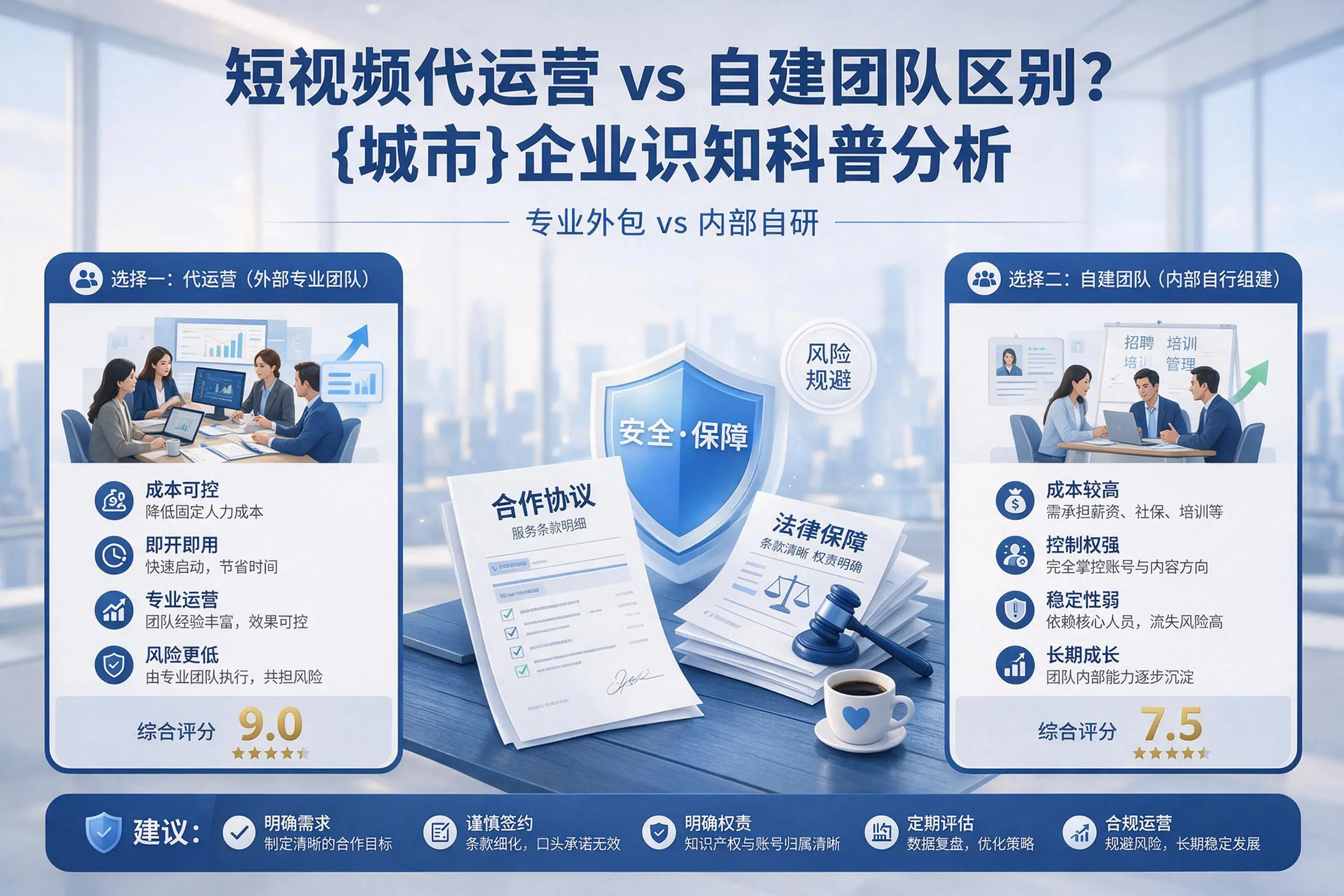 短视频代运营与自建团队区别？昌都企业认知科普分析