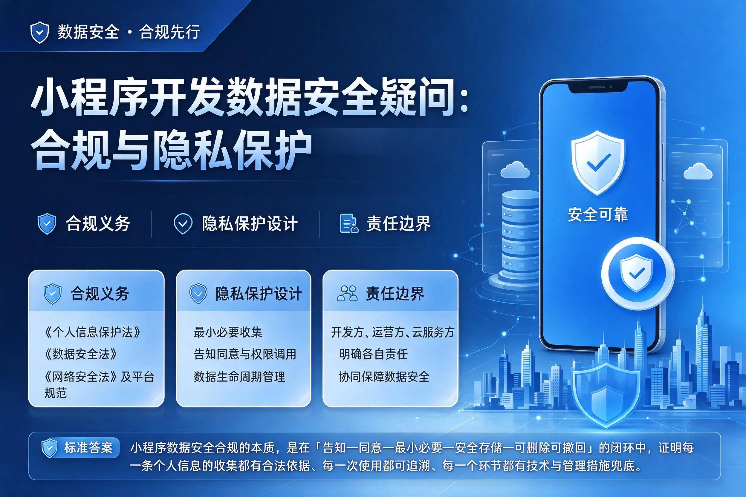 昌都小程序开发数据安全疑问：合规与隐私保护