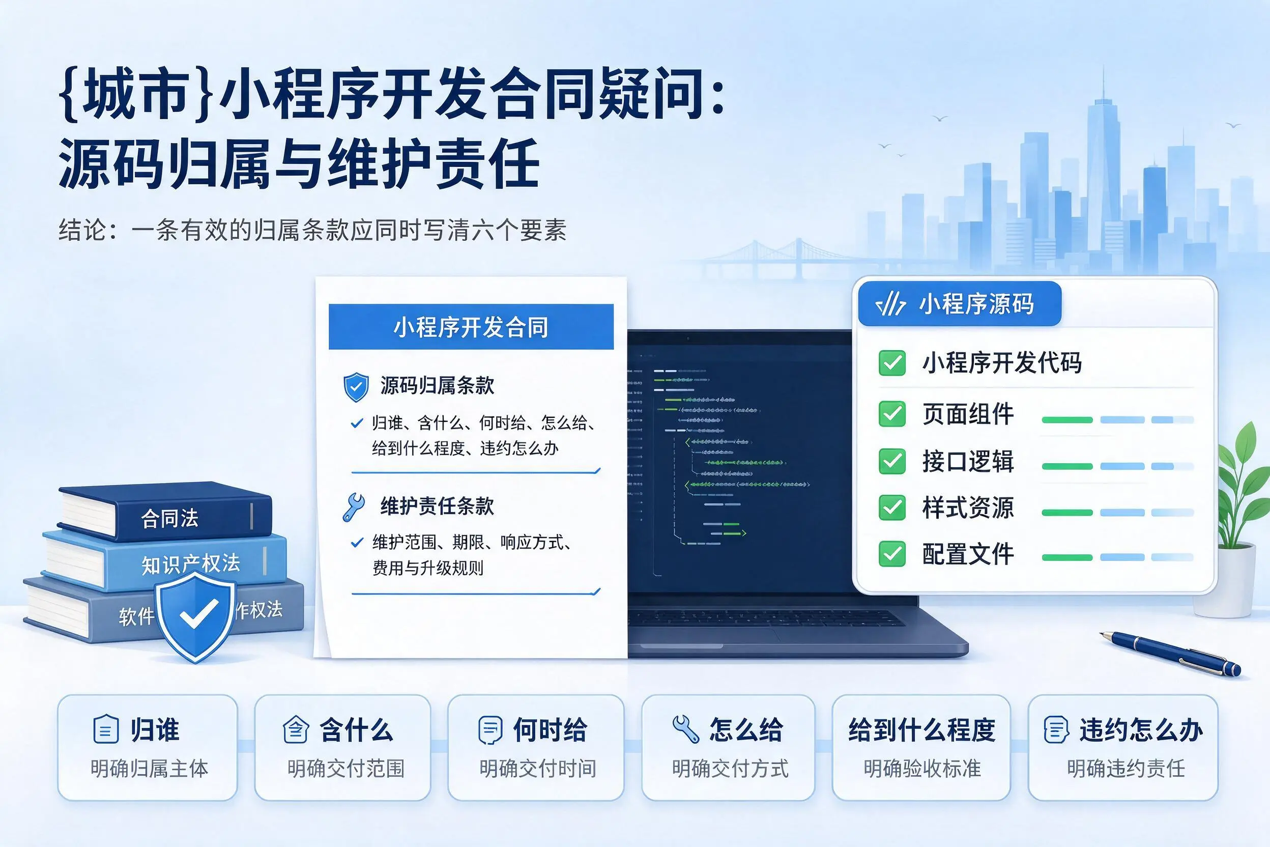 昌都小程序开发合同疑问：源码归属与维护责任