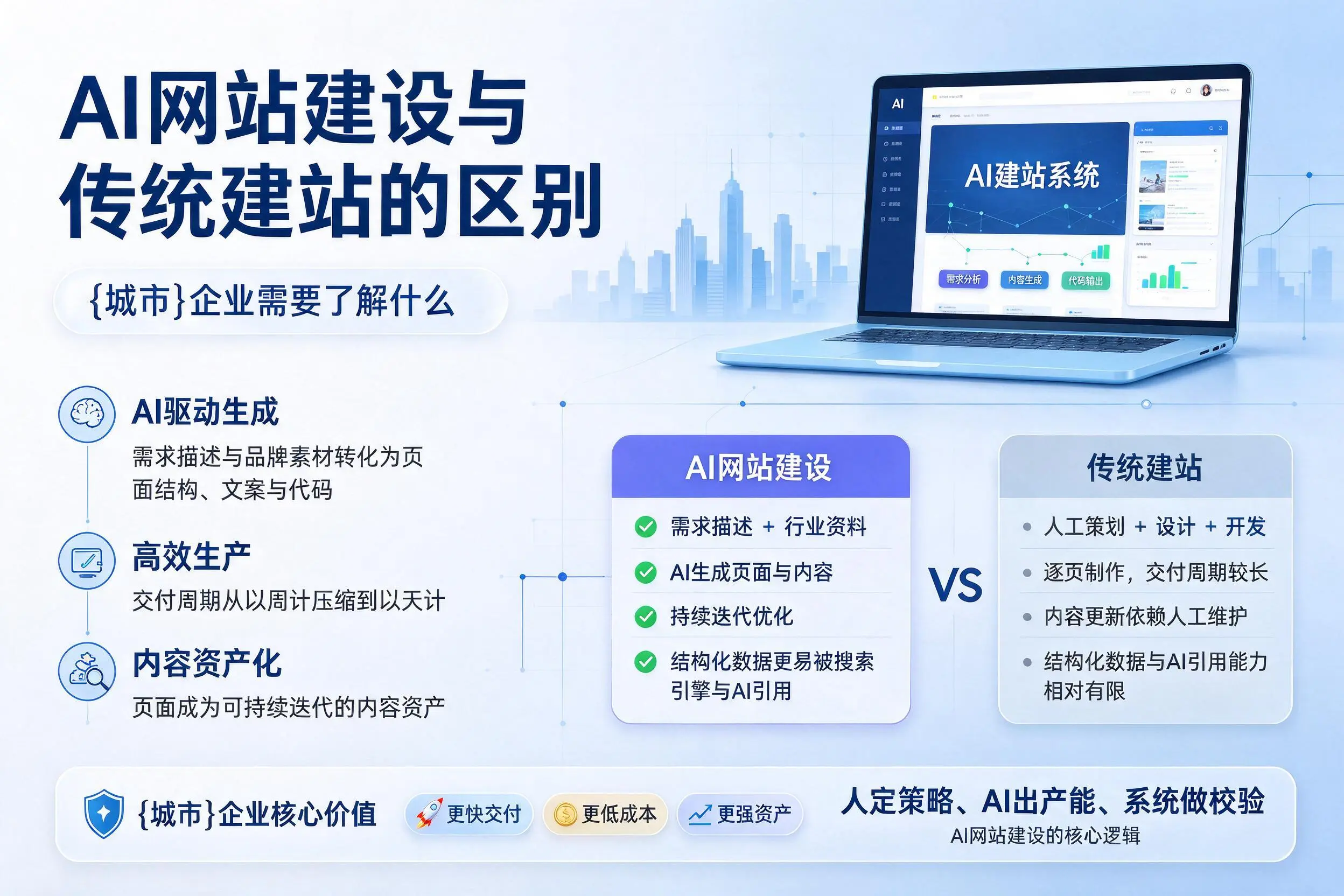 AI网站建设与传统建站的区别，昌都企业需要了解什么