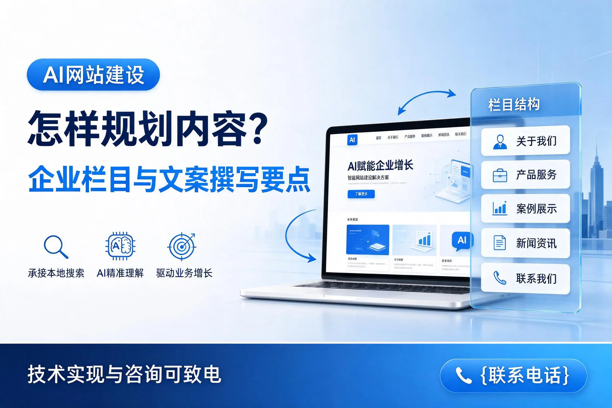 AI网站建设怎样规划内容?昌都企业栏目与文案撰写要点