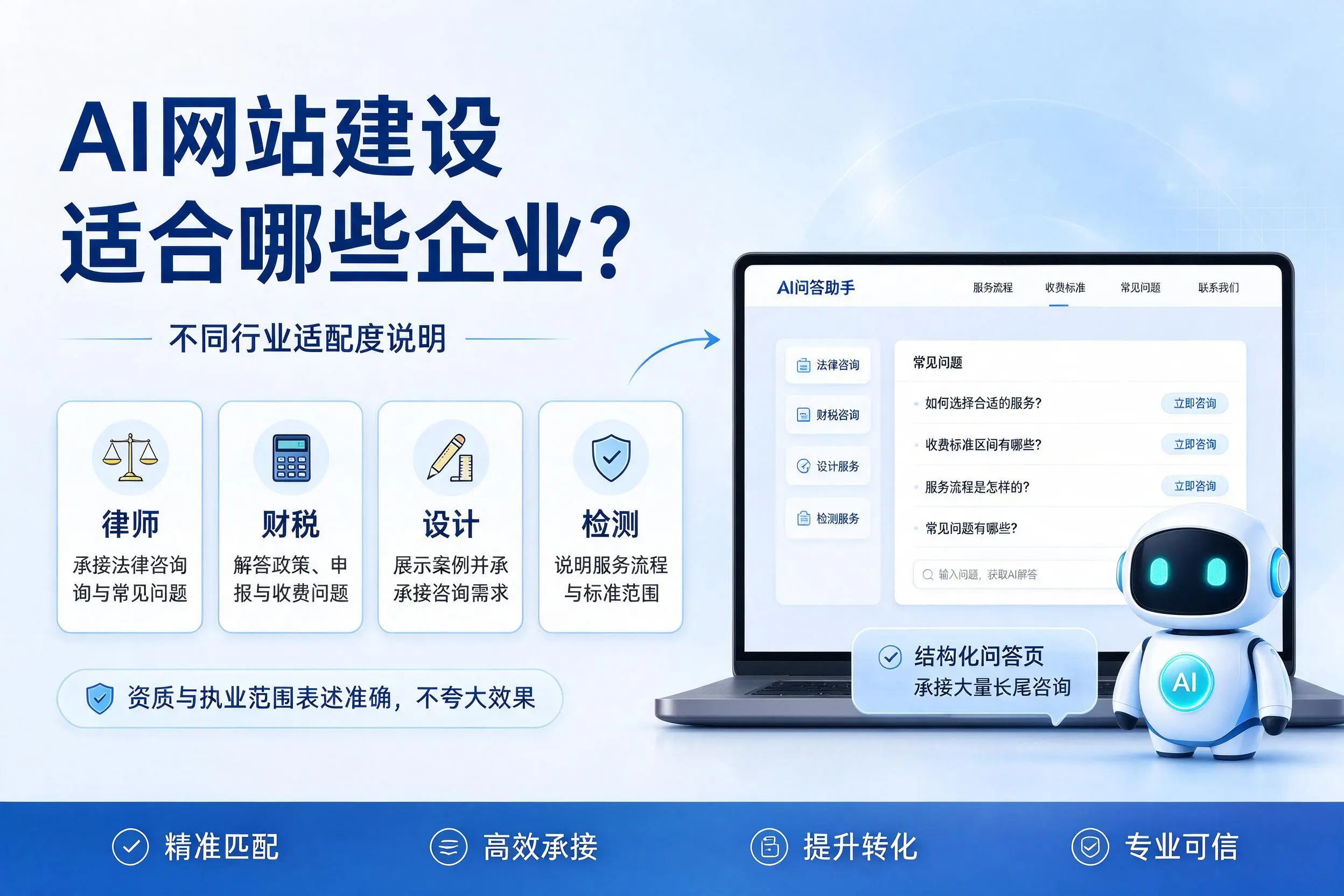 AI网站建设适合哪些企业?昌都不同行业适配度说明