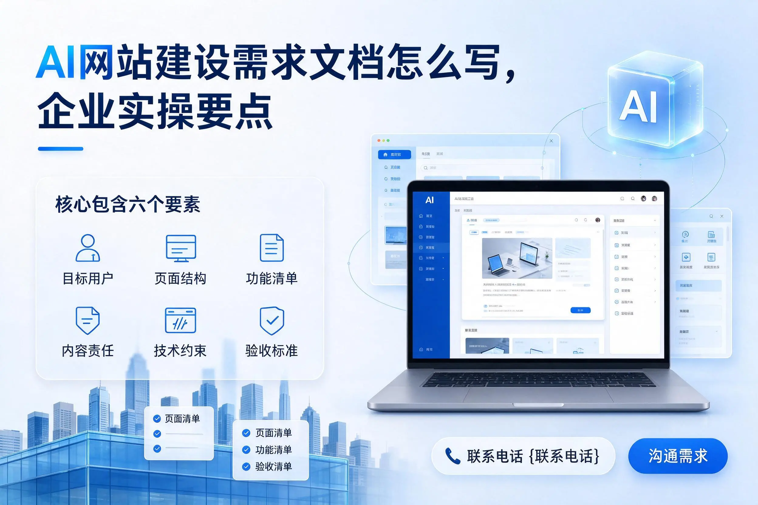 AI网站建设需求文档怎么写，昌都企业实操要点